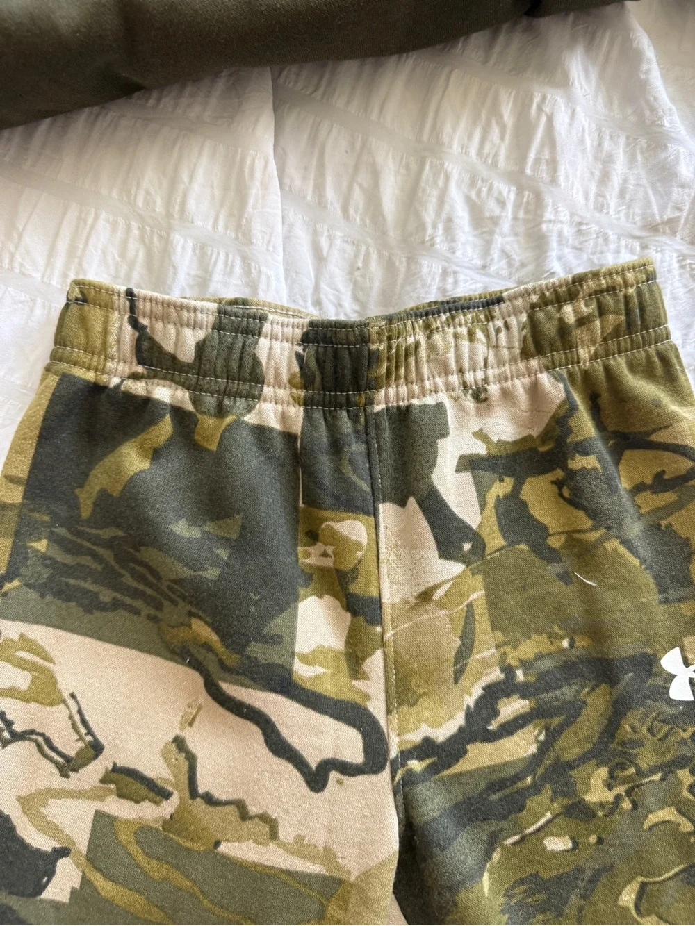 Under Armour Kids Olive Hooded Sweatshirt with Camo Joggers